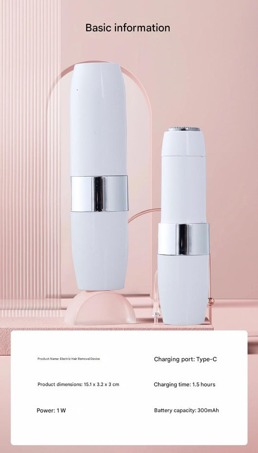 Two white and silver electric shavers for painless, full-body hair removal, featuring a detachable and washable blade head. - Image 10