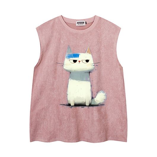 Playera Estampada Gatito Artista para Hombre - Image 21