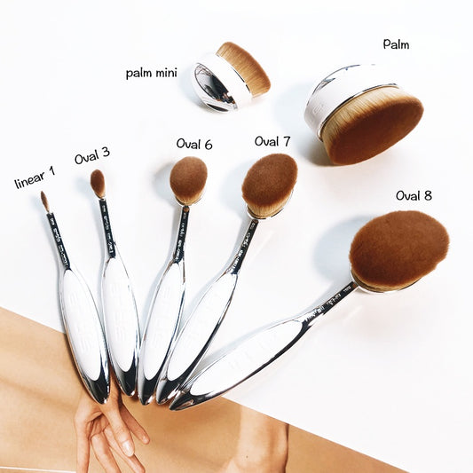 Espejo de Maquillaje Artis Brush Blanco con Base de Maquillaje - Image 2
