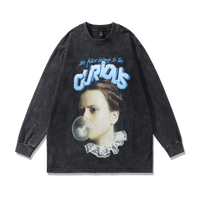Playera Vintage de Manga Larga High Street