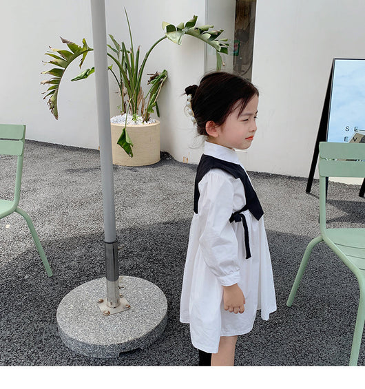 Vestido Princesa Estilo Vaquero Falso Dos Piezas para Niñas - Image 2