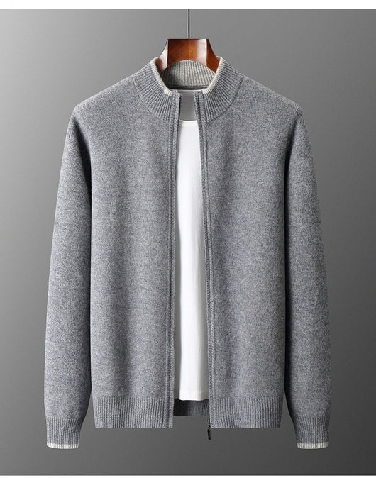 Conjunto de Sweater Tejido con Cuello Semicerrado y Cierre de Cremallera - Image 12