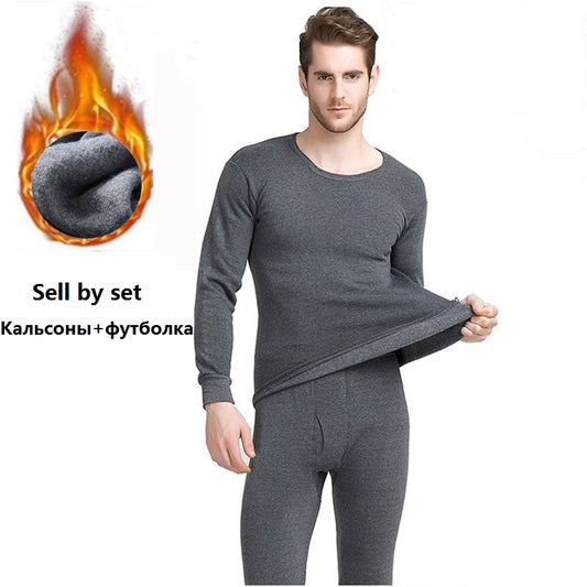 Camiseta Térmica Gruesa con Forro de Felpa para Hombre