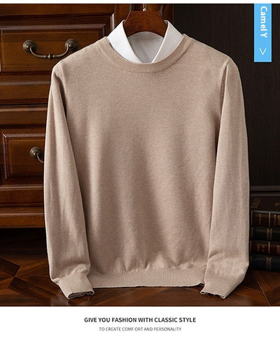 Suéter Holgado de Cuello Redondo para Hombre - Manga Larga Casual y Profesional - Image 41