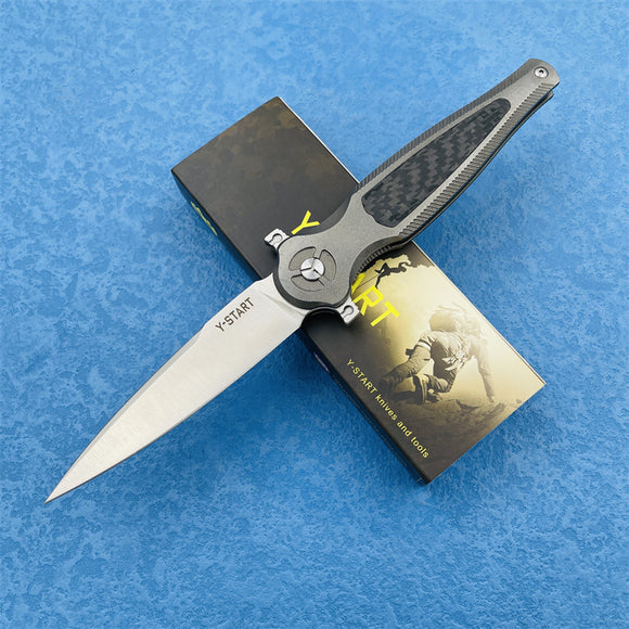Cuchillo Plegable de Titanio para Camping y Aventura