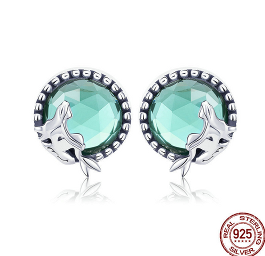 Aretes y Anillo Sirena en Plata 925 con Diamantes - Juego Elegante para Mujer - Image 4
