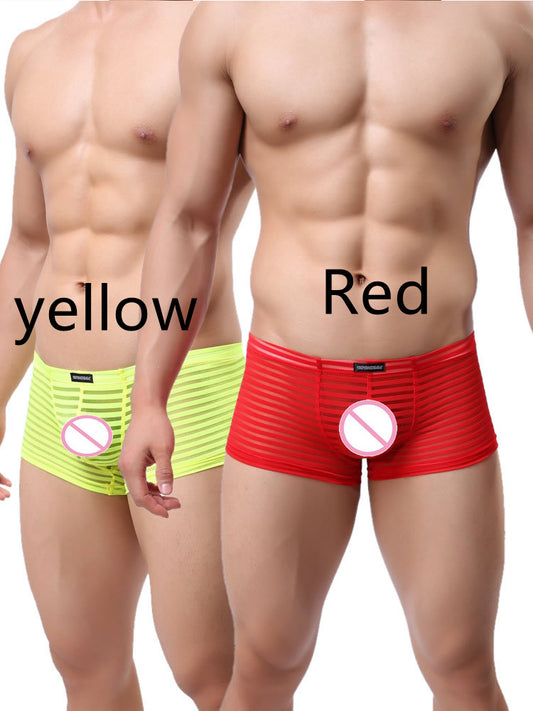 Calzoncillos Boxer Estilo Moderno con Patrón Rayado Perspectiva