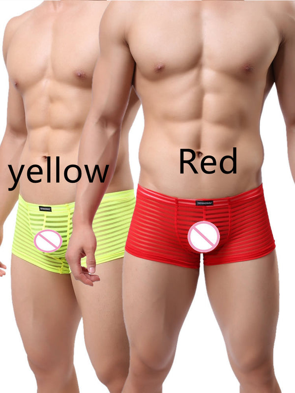 Calzoncillos Boxer Estilo Moderno con Patrón Rayado Perspectiva