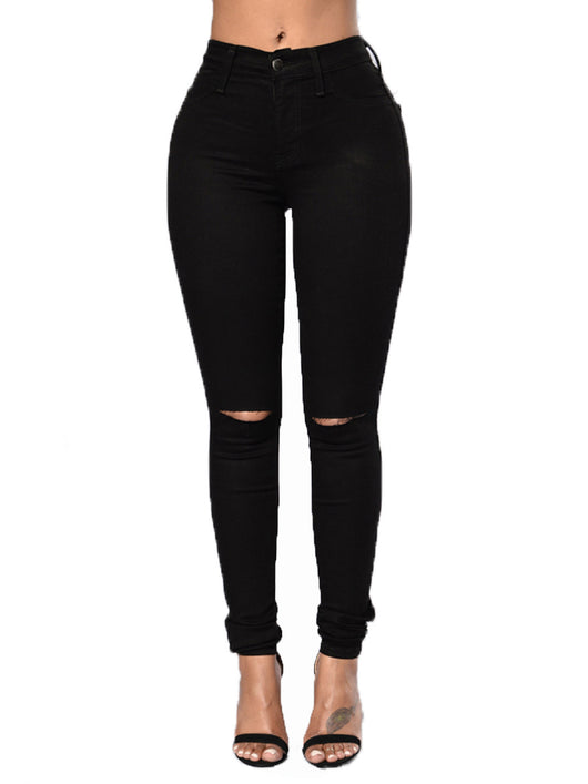 Jeans Lápiz para Mujer con Detalles Rotos en Cadera - Image 8