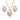 Tortoise shell shape necklace earrings