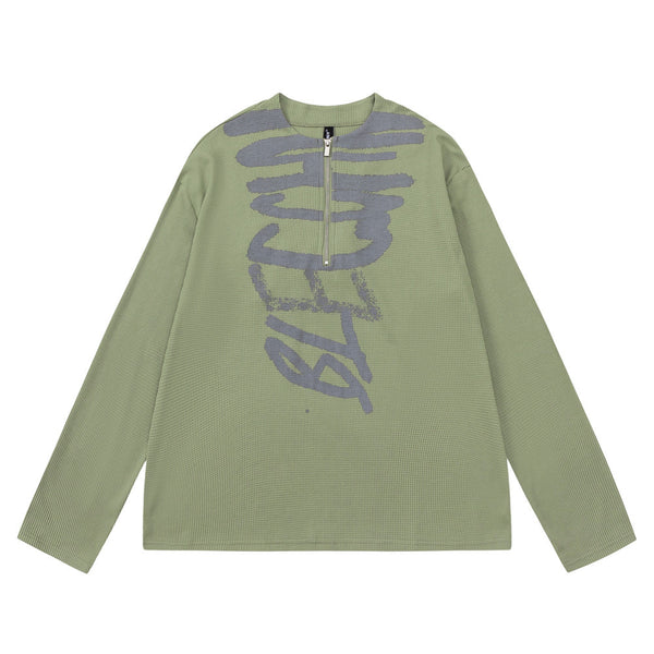 Playera Manga Larga Cuello Redondo Hombre Diseño Graffiti Abstracto