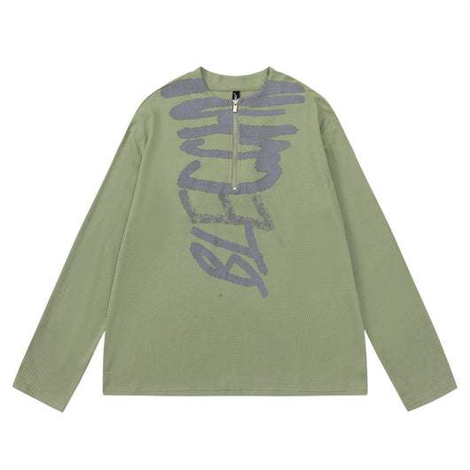 Playera Manga Larga Cuello Redondo Hombre Diseño Graffiti Abstracto