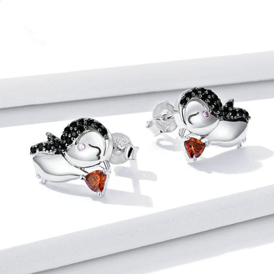 Aretes de Plata 925 Pingüino Adorable - Diseño Femenino y Delicado - Image 4