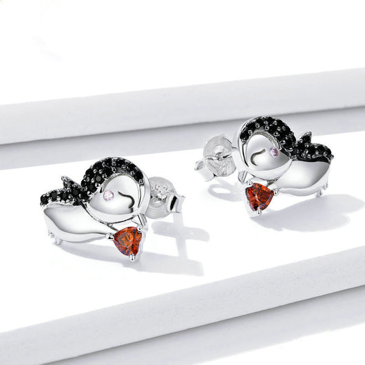 Aretes de Plata 925 Pingüino Adorable - Diseño Femenino y Delicado - Image 4