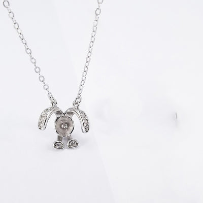 Collar Anillo de Plata Esterlina con Perla Creativa - Image 8