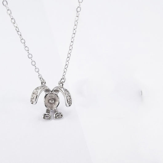 Collar Anillo de Plata Esterlina con Perla Creativa - Image 8