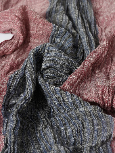 Bufanda Delgada a Rayas para Hombre - Azul Marino Primavera Verano - Image 34