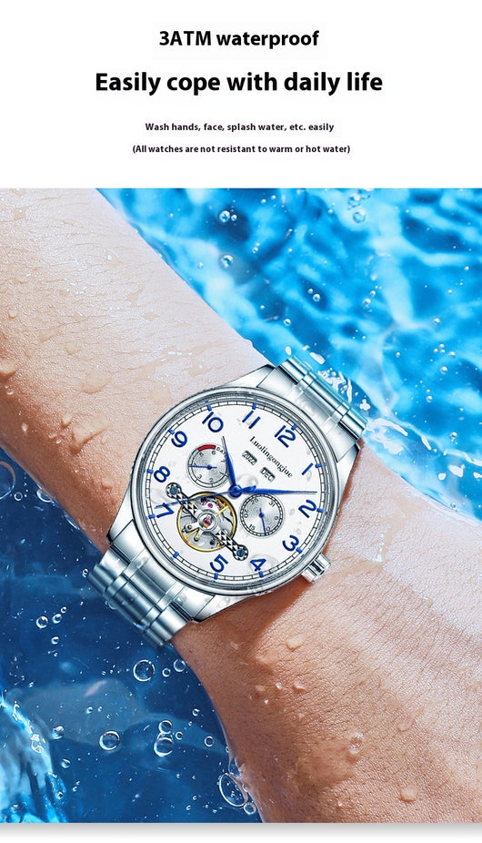 Reloj Mecánico de Acero Inoxidable para Hombre Estilo Ejecutivo - Image 12