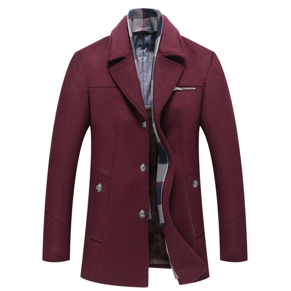 Abrigo de Lana para Hombre con Estilo Versátil