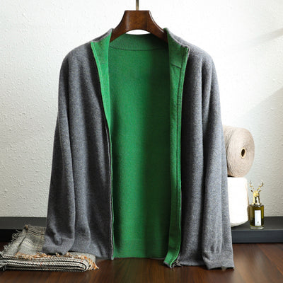 Cardigan de Lana con Cierre Zip Manga Larga - Image 4