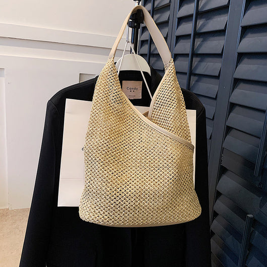 Bolsa de Hombro Tejida de Gran Capacidad para Mujer - Image 7
