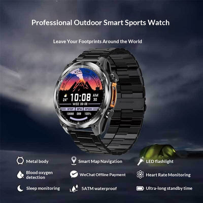 Smartwatch Deportivo con Lámpara Integrada para Running y Senderismo - Image 4