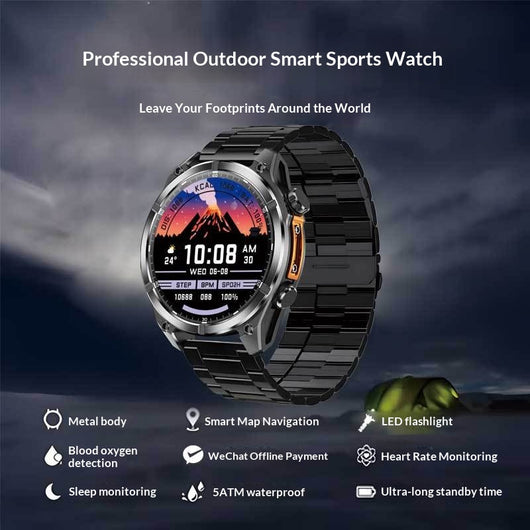 Smartwatch Deportivo con Lámpara Integrada para Running y Senderismo - Image 4