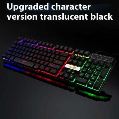 Teclado Gaming Mecánico RGB con Cable USB Iluminado