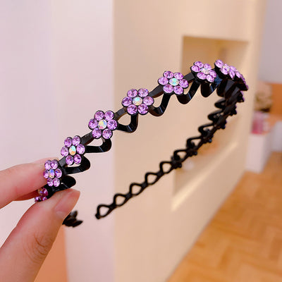 Diadema Fina con Rhinestones y Diseño Ondulado Antideslizante - Image 4