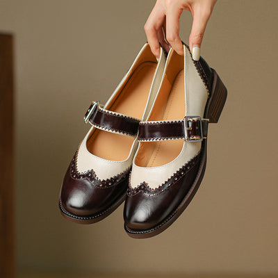 Zapatos de Cuero con Bloques de Color - Diseño Moderno y Versátil - Image 5