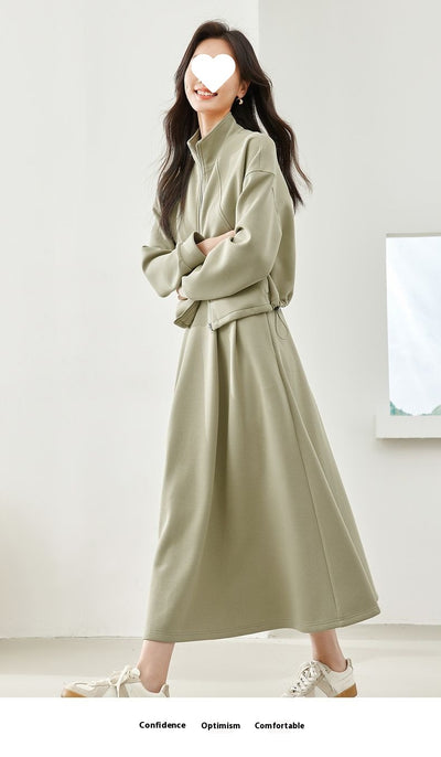 Falda Sastre Casual Verde Guisante para Mujer - Image 16