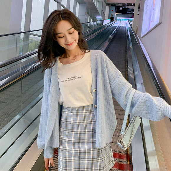 Chaqueta de Punto Japonesa Estilo Relajado para Primavera y Otoño