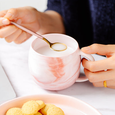 Taza de Cerámica Marmolada para Parejas - Desayuno Elegante en Casa - Image 10