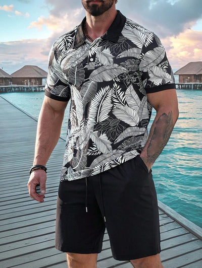 Conjunto Hombre Impresión 3D - Camisa y Shorts Holgados - Image 37