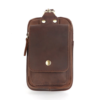 Bolsa de Cintura en Cuero Crazy Horse - Cartera Funcional para Hombre - Image 5