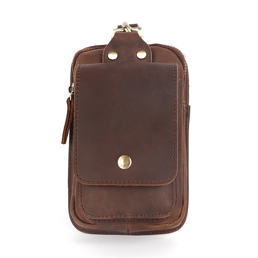 Bolsa de Cintura en Cuero Crazy Horse - Cartera Funcional para Hombre - Image 5
