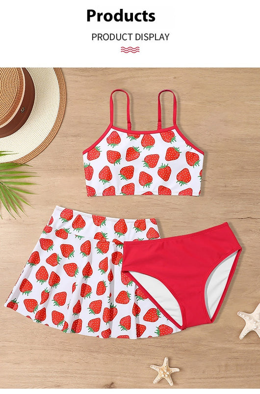 Traje de Baño Niña Tres Piezas con Falda Volantes - Modelos Medianos y Grandes - Image 7