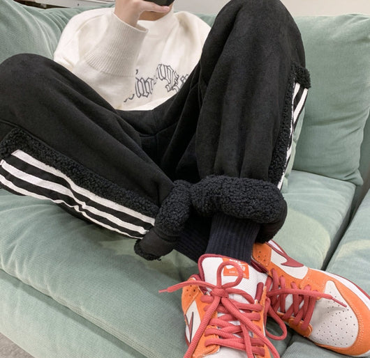 Pantalones Deportivos Hombre Otoño-Invierno con Forro Polar y Bloques de Color - Image 10