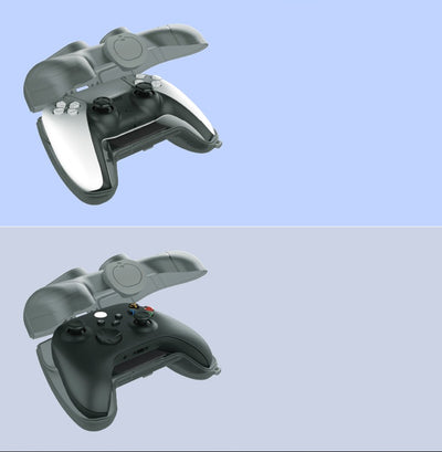 Transparent gray plastic protective case for game controllers, compatible with Xbox, PlayStation 5, and Nintendo Switch. - Image 10