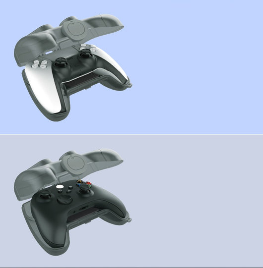 Transparent gray plastic protective case for game controllers, compatible with Xbox, PlayStation 5, and Nintendo Switch. - Image 10