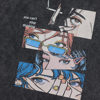 Playera Acolchada Retro Hip Hop Casual Manga Corta para Hombre - Image 2
