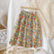 Pantalones anchos con protección solar y estampado floral para niñas