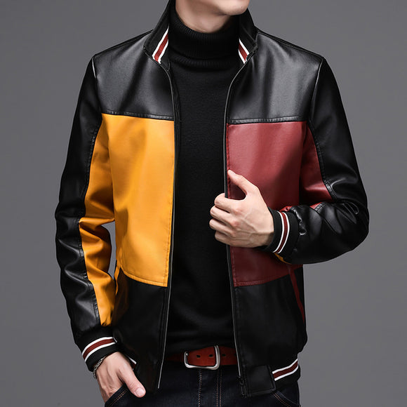 Chaqueta de Cuero Casual para Hombre