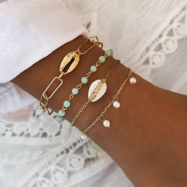 Pulsera Cadena Dorada Oversized