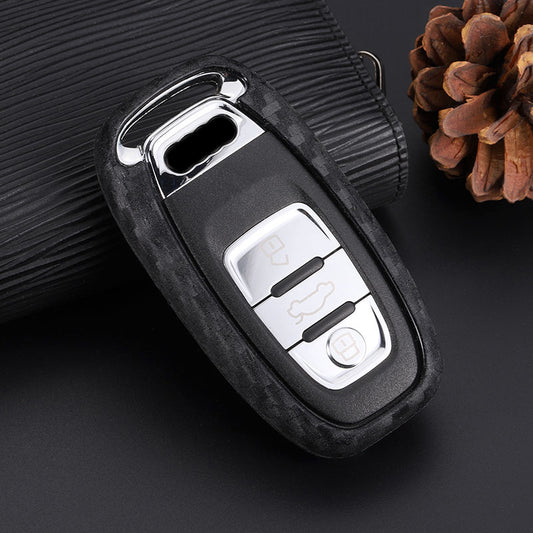 Funda para Llaves de Auto en Fibra de Carbono y Silicona