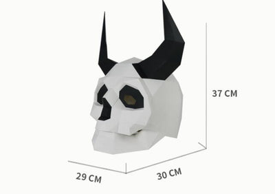 Máscara de Calavera Demonio de Papel para Disfraces DIY - Versión Nueva Halloween - Image 6