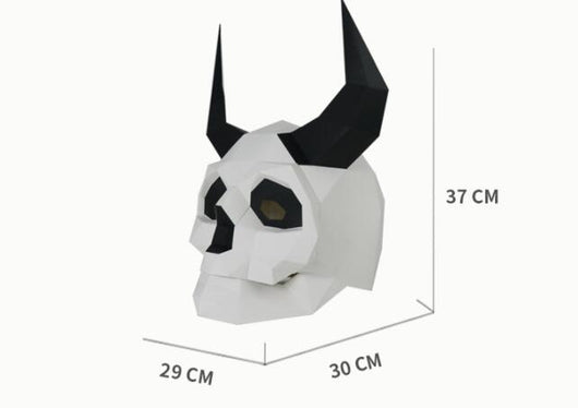 Máscara de Calavera Demonio de Papel para Disfraces DIY - Versión Nueva Halloween - Image 6