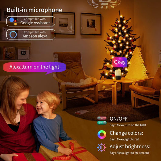 Luces LED Inteligentes Sincronizadas con Música - Guirnalda Dreamcolor para Navidad y Año Nuevo - Image 10