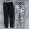 Jeans Azul y Negro con Bordado de Vaca