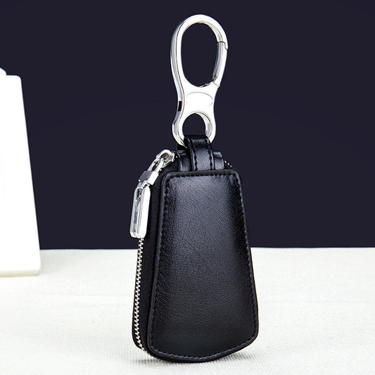Estuche de Cuero para Llaves del Auto con Cierre y Cinta para Cintura